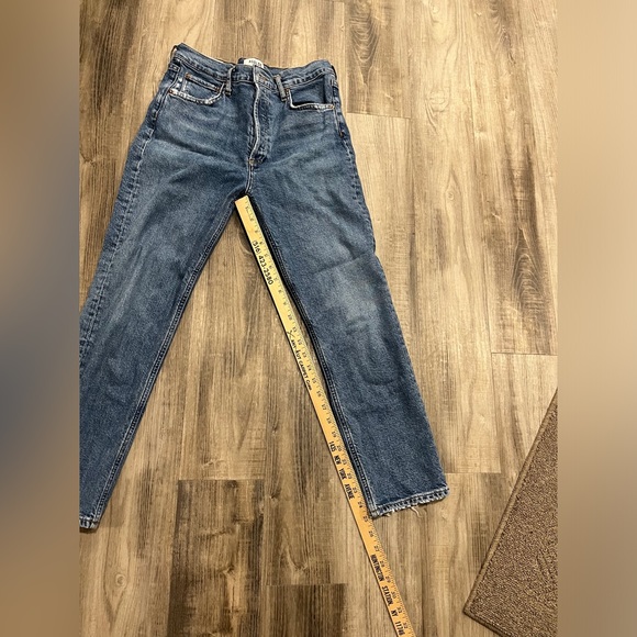 AGOLDE Riley High Rise Straight Crop Jeans Silence - Picture 11 of 11